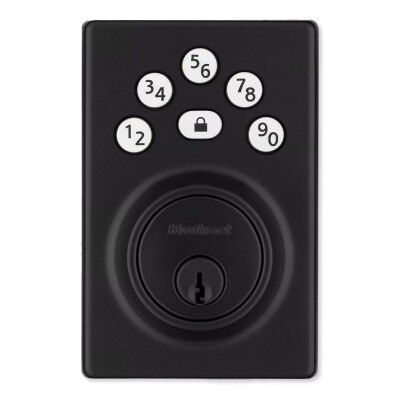 Kwikset Powerbolt 240 Contemporary Keypad Electronic Lock, Matte Black